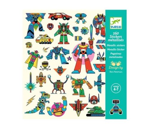 Djeco Stickers Textures - Robots Kleine Planeet