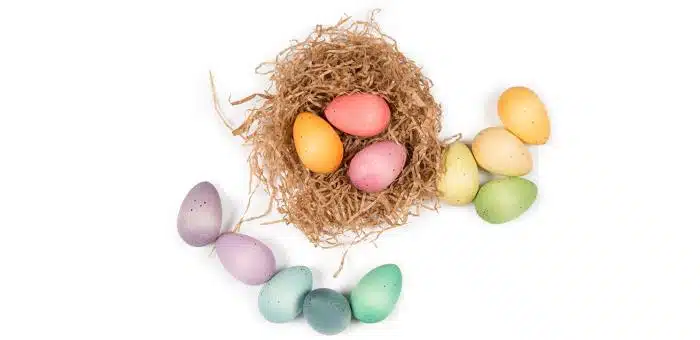 Kleine Planeet: Grapat Happy Eggs, de verschillende kleuren in een nestje