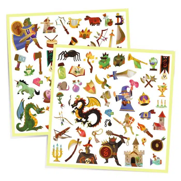 Djeco Stickers Textures - Medieval Fantasy - Afbeelding 2