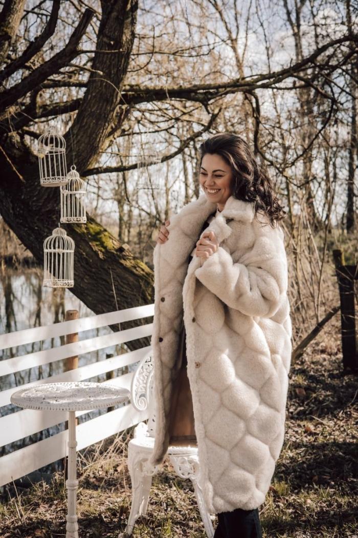 Alwero Exclusive coat Moods 3D Beige - Afbeelding 2