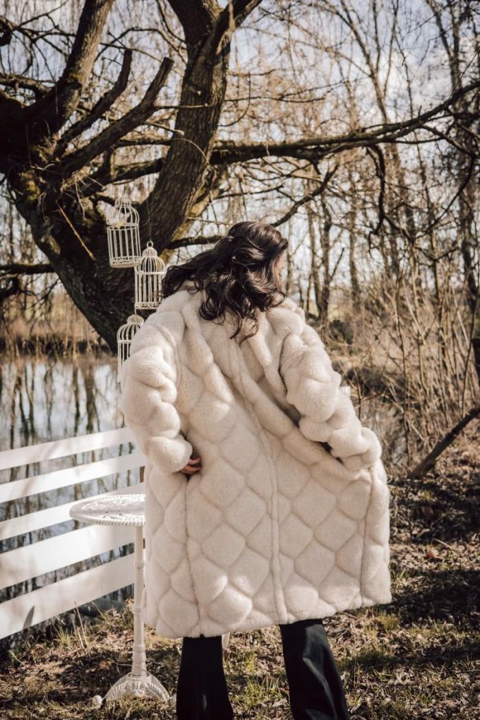 Alwero Exclusive coat Moods 3D Beige - Afbeelding 3