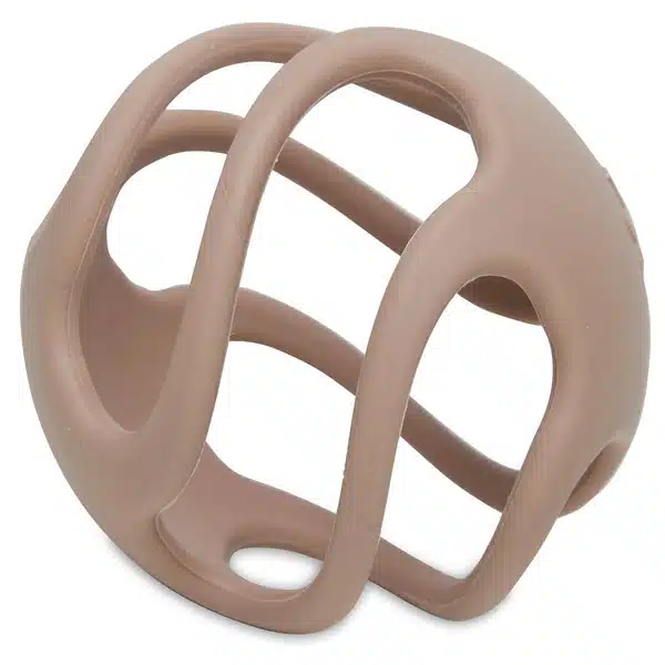 Bijtring bal Siliconen 9,5cm Silicone Nougat