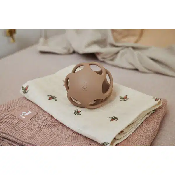 Bijtring bal Siliconen 9,5cm Silicone Nougat