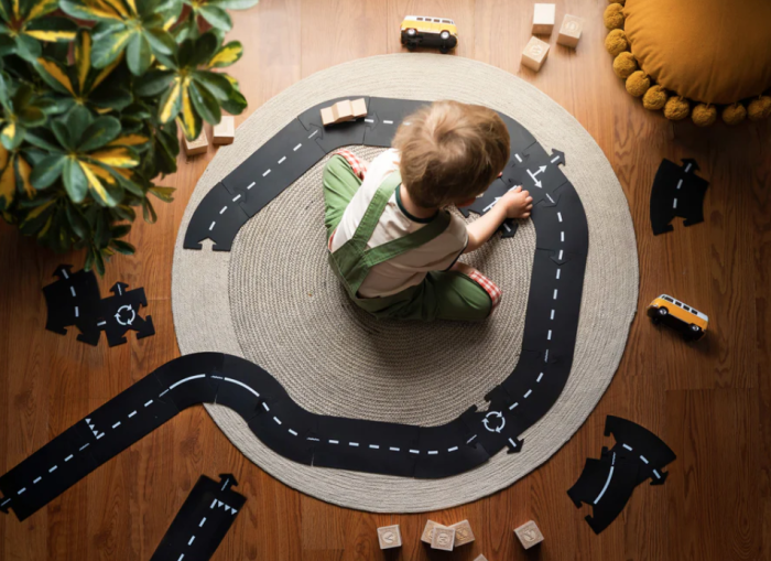 Waytoplay Autobaan 24-delig met twee Auto's Kleine Planeet