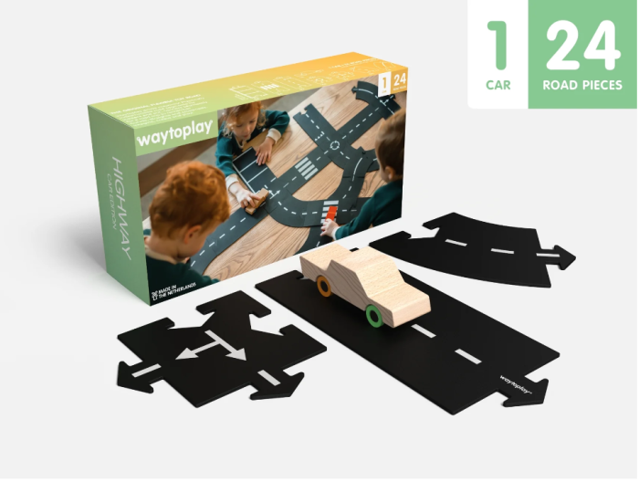 Waytoplay Autobaan 24-delig met twee Auto's - Afbeelding 3