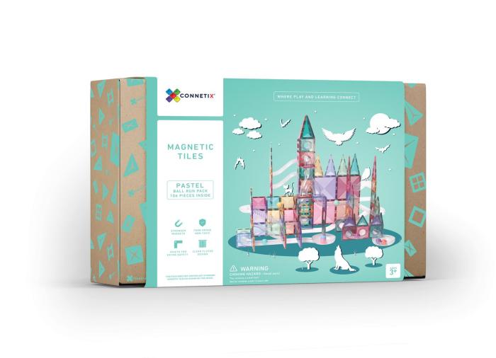 Connetix Tiles Pastel Ball Run Pack - 106 stuks