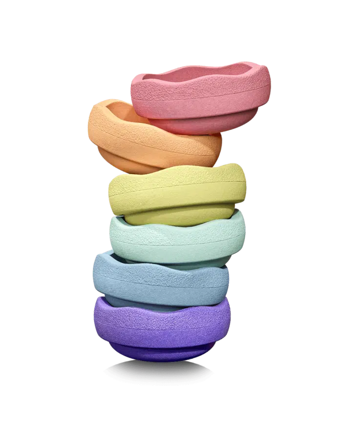 Stapelstein®-Original-Set-6-Rainbow-Pastel