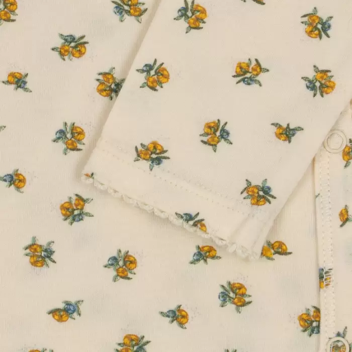 basic-romper met lange mouwen gots - peonia limone