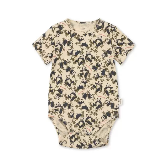 Konges Slojd Basic Romper Korte Mouwen - Panda