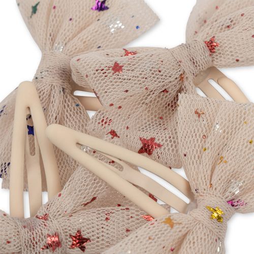 Konges Slojd Haarspeldjes met Tule Strik - Etoile Multi Brazilian Sand