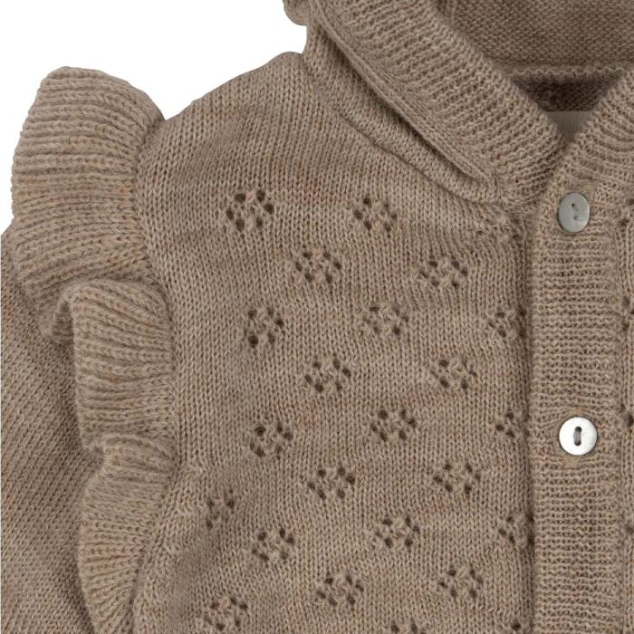 Konges Slojd Tomama Pointelle Romper - Beige Melange - Afbeelding 2