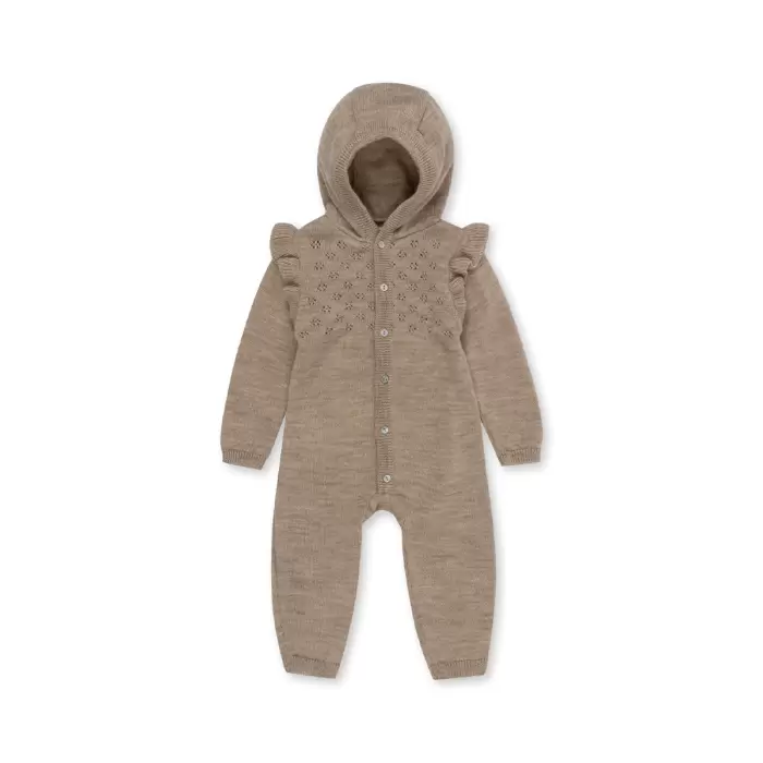 Konges Slojd Tomama Pointelle Romper – Beige Melange