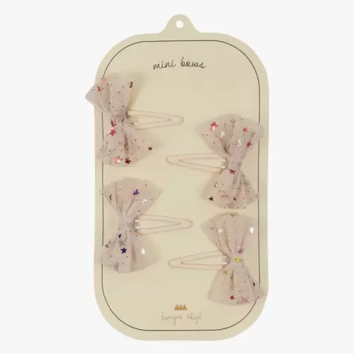 Konges Slojd Haarspeldjes met Tule Strik - Etoile Multi Brazilian Sand
