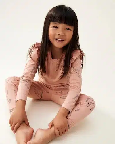 LieWood Wilhelm printed frill pyjama set