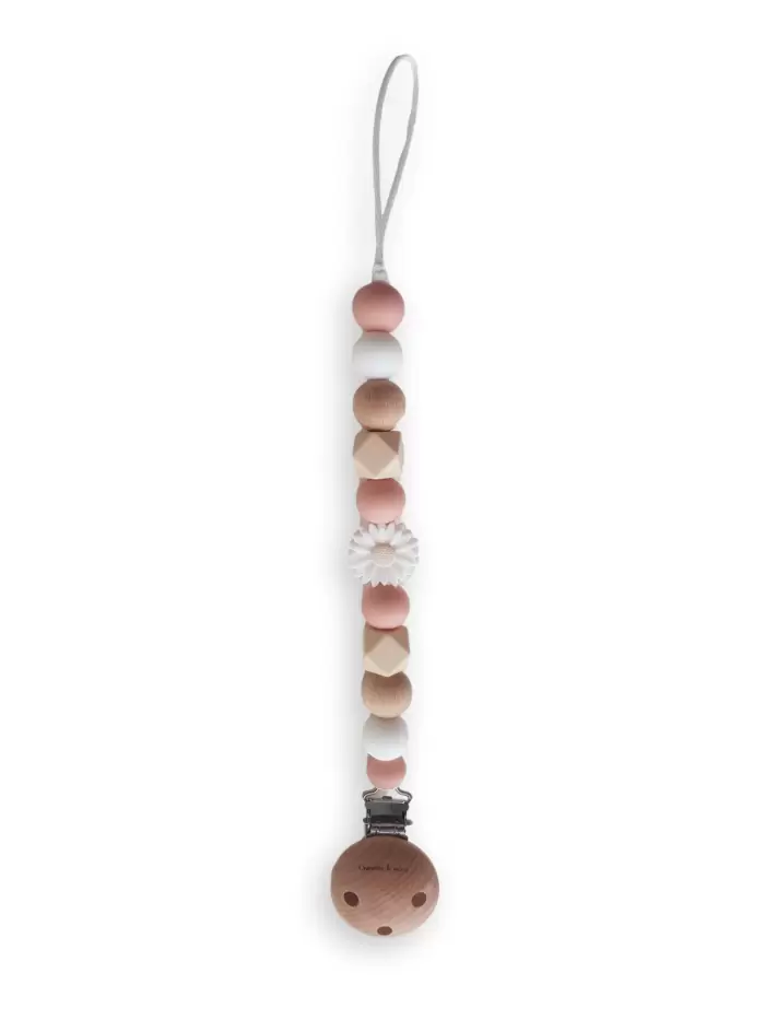 Chewies Chewie Clip Daisy Wood Peachy