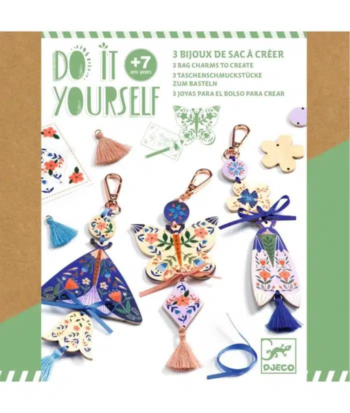 Djeco Knutselset Sleutelhangers - Butterflies