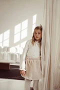 Two You Label - Two In One Teddy Skirt Teddy Beach And Taupe Velvet Rib