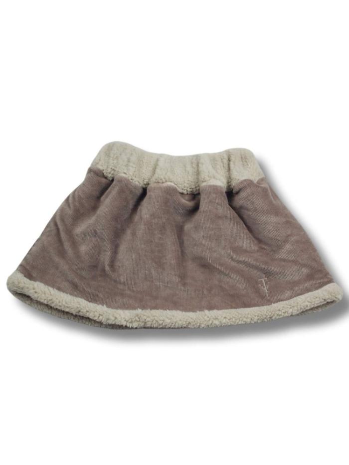 Two You Label - Two In One Teddy Skirt Teddy Beach And Taupe Velvet Rib - Afbeelding 2