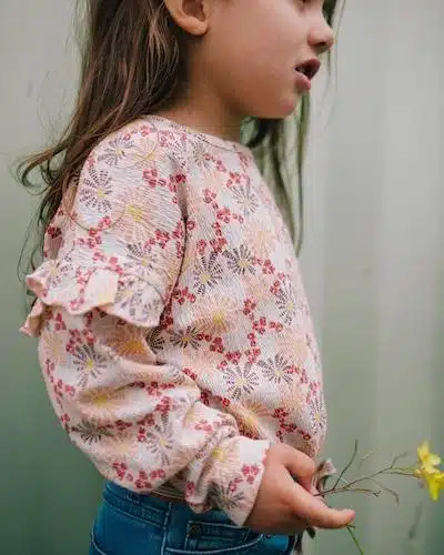 Riffle Sweater Mette Ls Core Lycra Aop Sea Flower