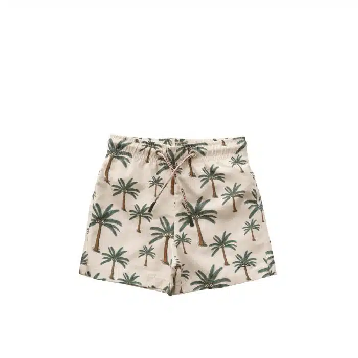 Salted Stories Crown Tree Swim Shorts Shortbread