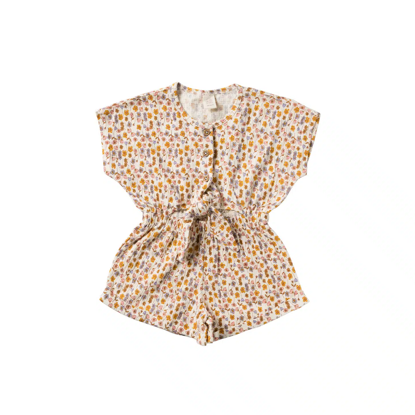 Salted Stories Flower Bud Tie Jumpsuit Shortbread