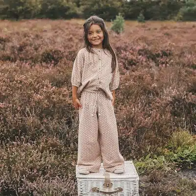 Broderie | Wide Leg Pants | Stucco