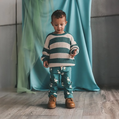 Your Wishes Stripe | Oversized Sweater Deep Lake