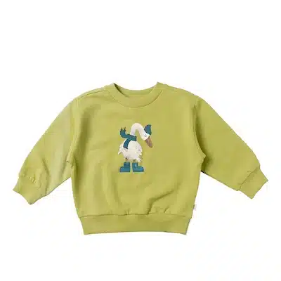 Your wishes Geese | Oversized Sweater | Spinach Green