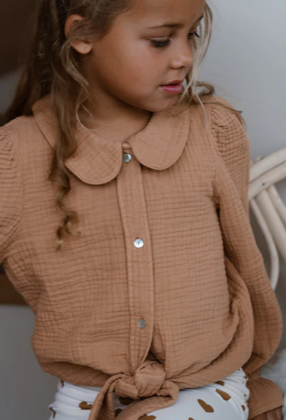 navy natural blouse cork