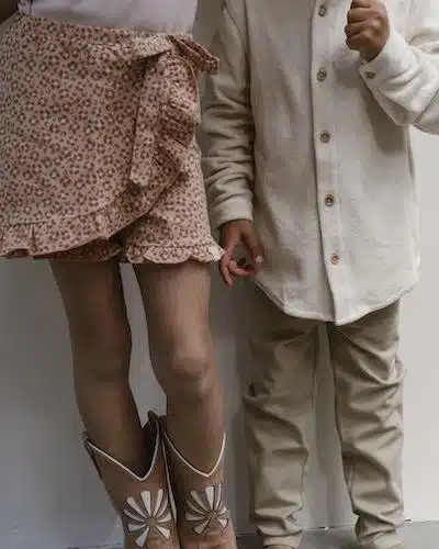 Navy Natural Faye skirt leopard flower pink sand