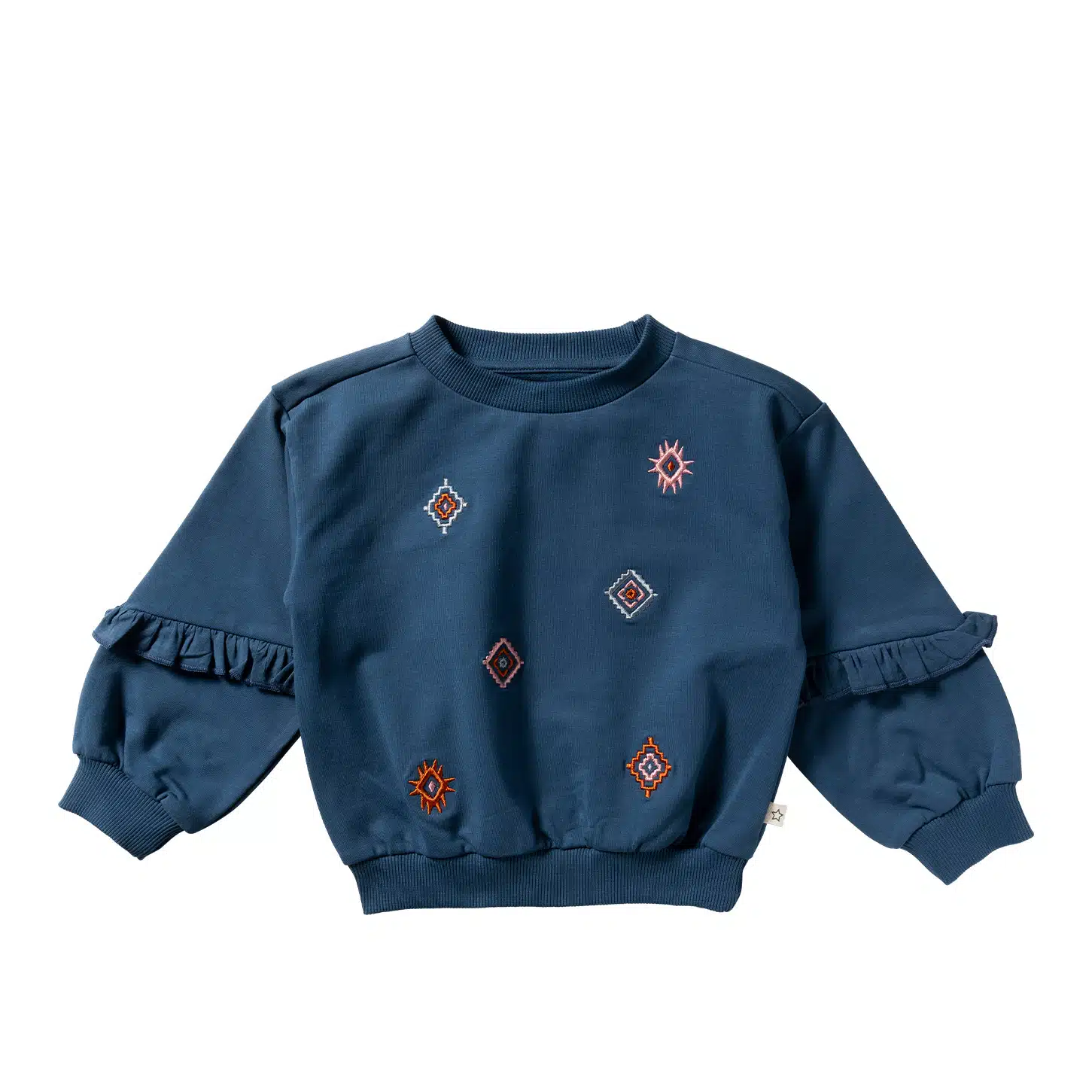 Your Wishes French Knit | Sleeve Ruffle Sweater - Blue Wing Tale