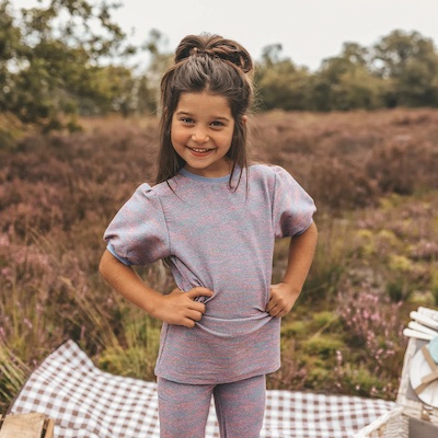 Your Wishes Glitter | Puff Sleeve Top Grape Juice