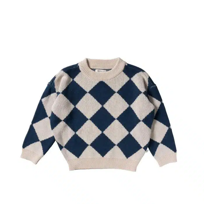 Your Wishes Diamond Knit | Chunky Sweater - Tapioca
