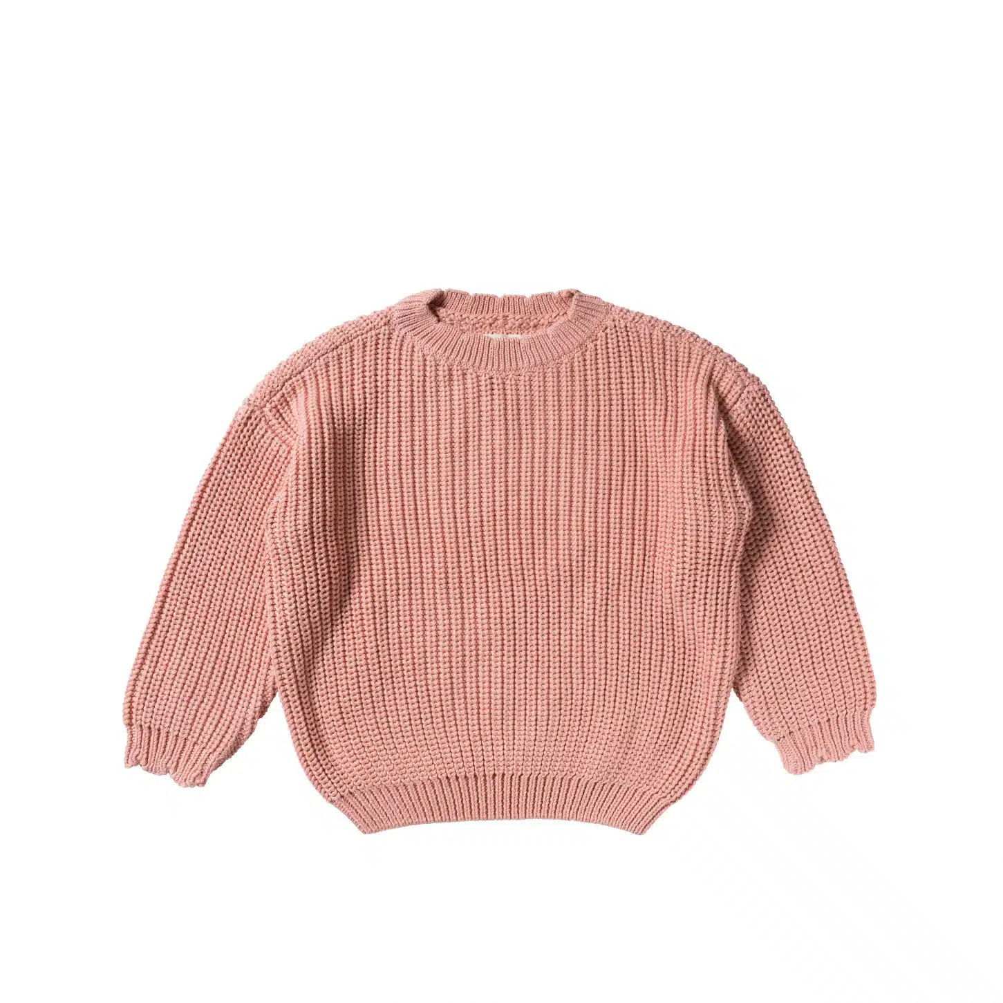 Your Wishes Knit | Chunky Scallop Sweater - Rose Dawn