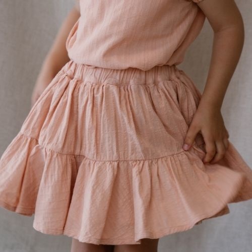 Navy Natural Faith skirt pink sand