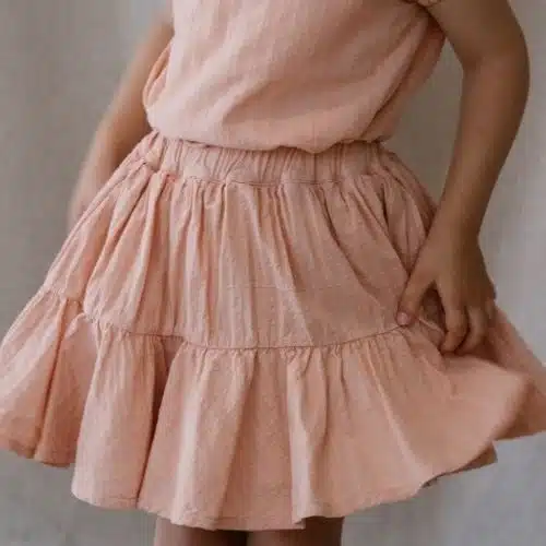 Navy Natural Faith skirt pink sand