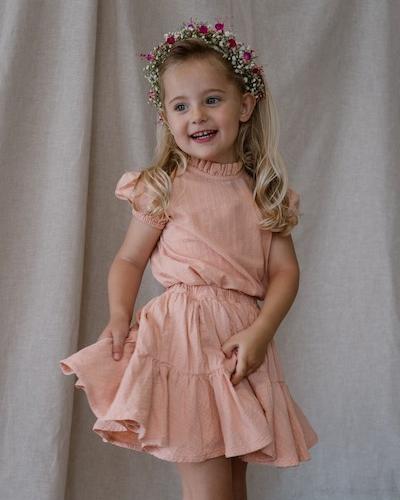 Navy Natural Holly top pink sand