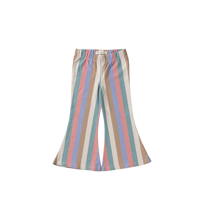Your Wishes Multi Stripes Flared Legging