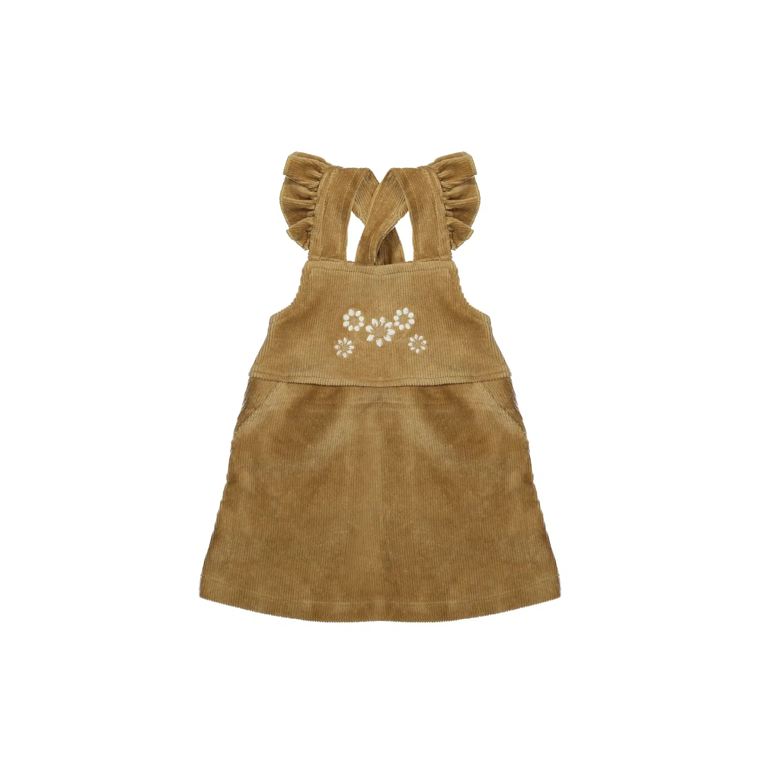 Riffle Pinafore Alyssa Corduroy Rib Brown