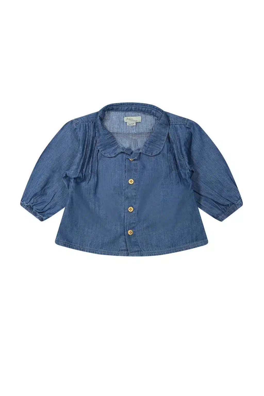 Riffle Blouse Caro Lange Mouwen Denim